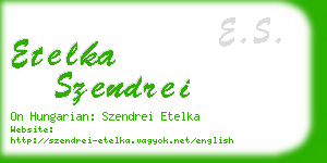 etelka szendrei business card